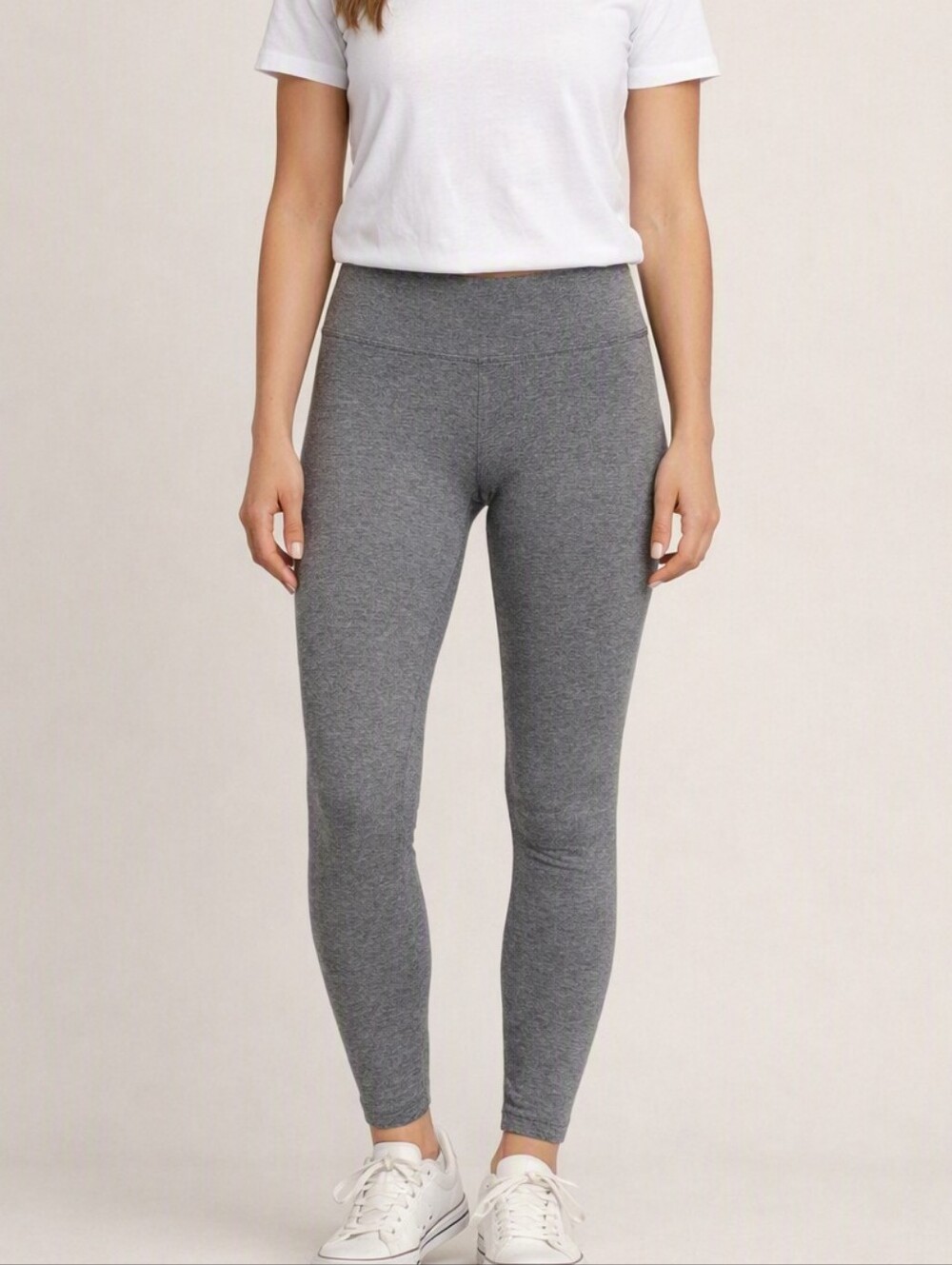 Hard Tail Forever Grey Gold Embroidered Leggings S